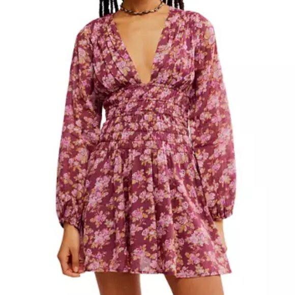 Free People Keep You Cotton Mini Dress Size Small - Picture 1 of 7